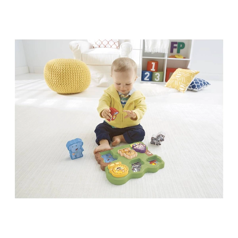 ROMPECABEZAS FISHER PRICE CON SONIDO ANIMALES ZOOLOGICO - 3