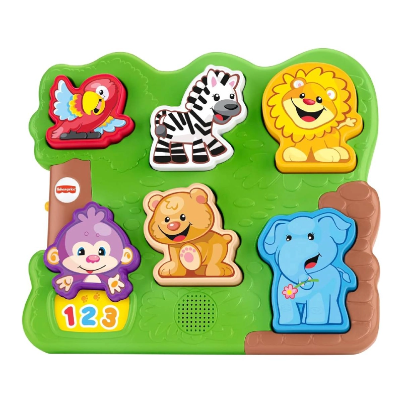 ROMPECABEZAS FISHER PRICE CON SONIDO ANIMALES ZOOLOGICO - 4