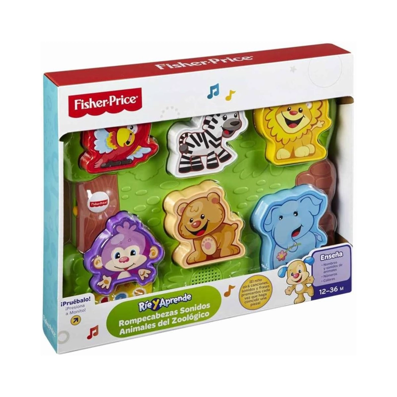 ROMPECABEZAS FISHER PRICE CON SONIDO ANIMALES ZOOLOGICO - 6