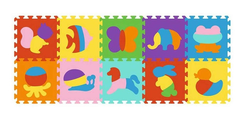 ROMPECABEZAS ANSALDO MULTICOLOR PUZLE EVA 10 PIEZAS ANIMALES INFANTI - 1