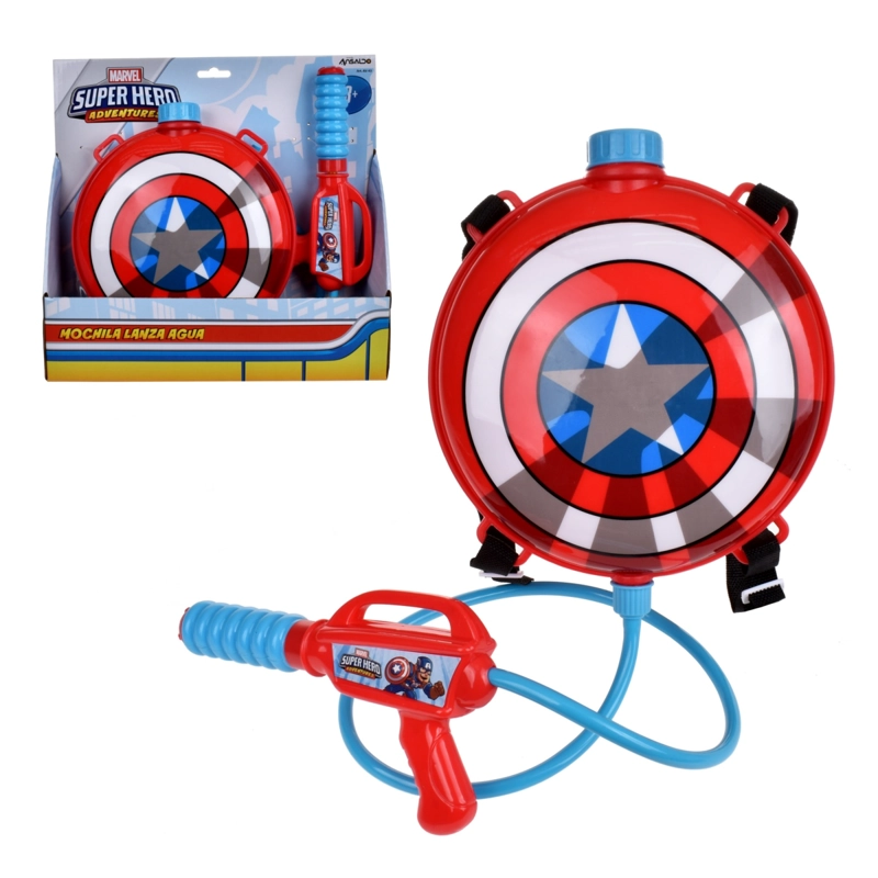 MOCHILA LANZA AGUA AVENGERS CAPITAN AME RICA 1500 CC - 1
