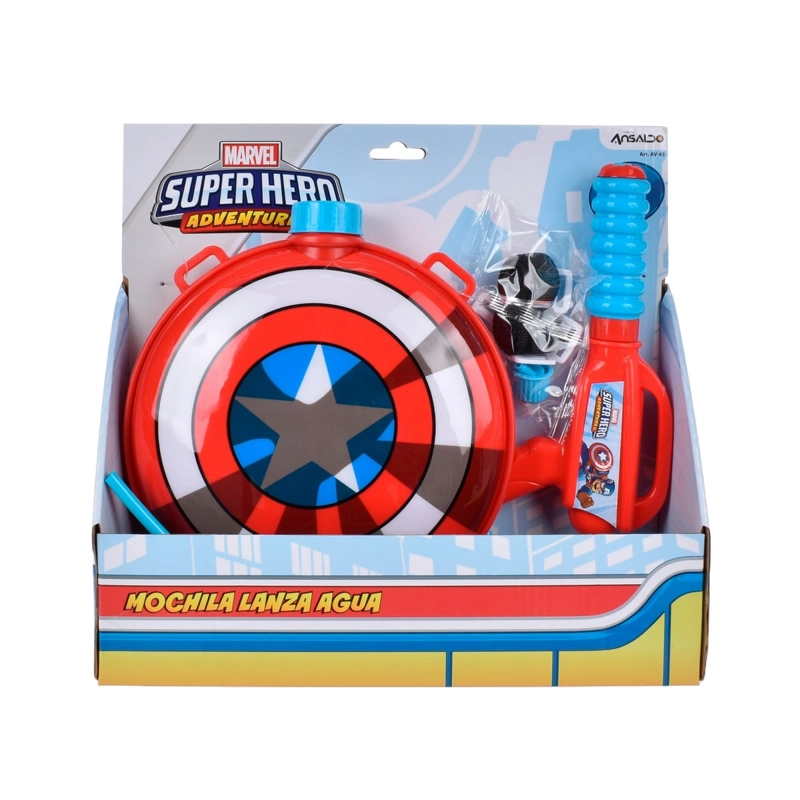 MOCHILA LANZA AGUA AVENGERS CAPITAN AME RICA 1500 CC - 2