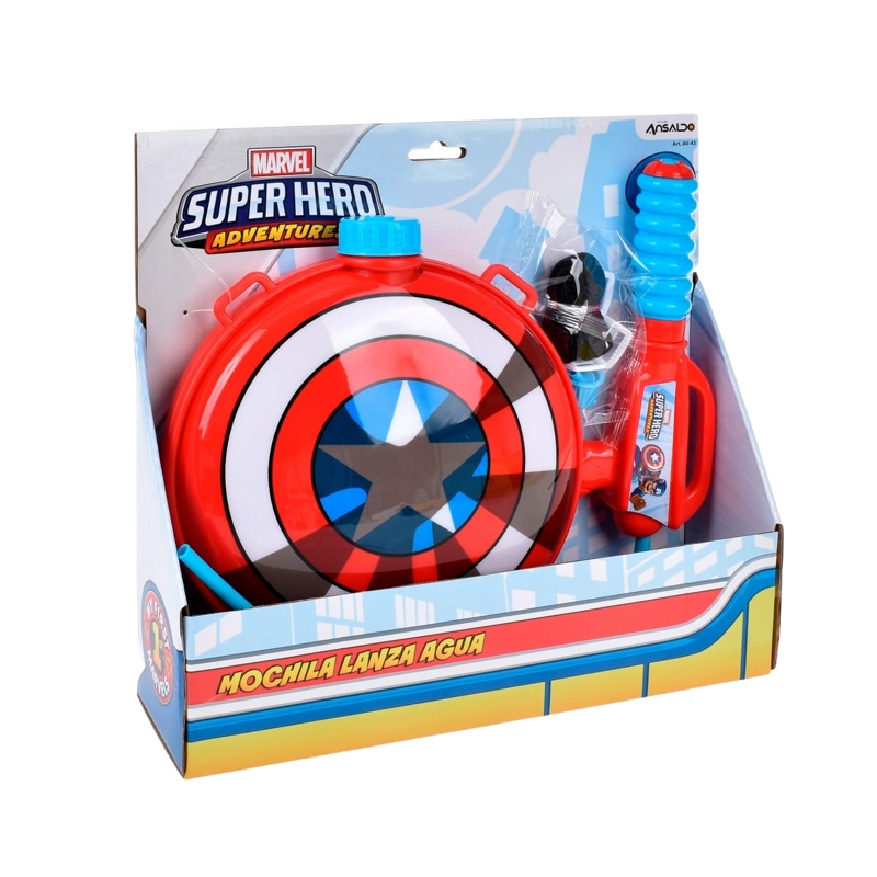MOCHILA LANZA AGUA AVENGERS CAPITAN AME RICA 1500 CC - 3