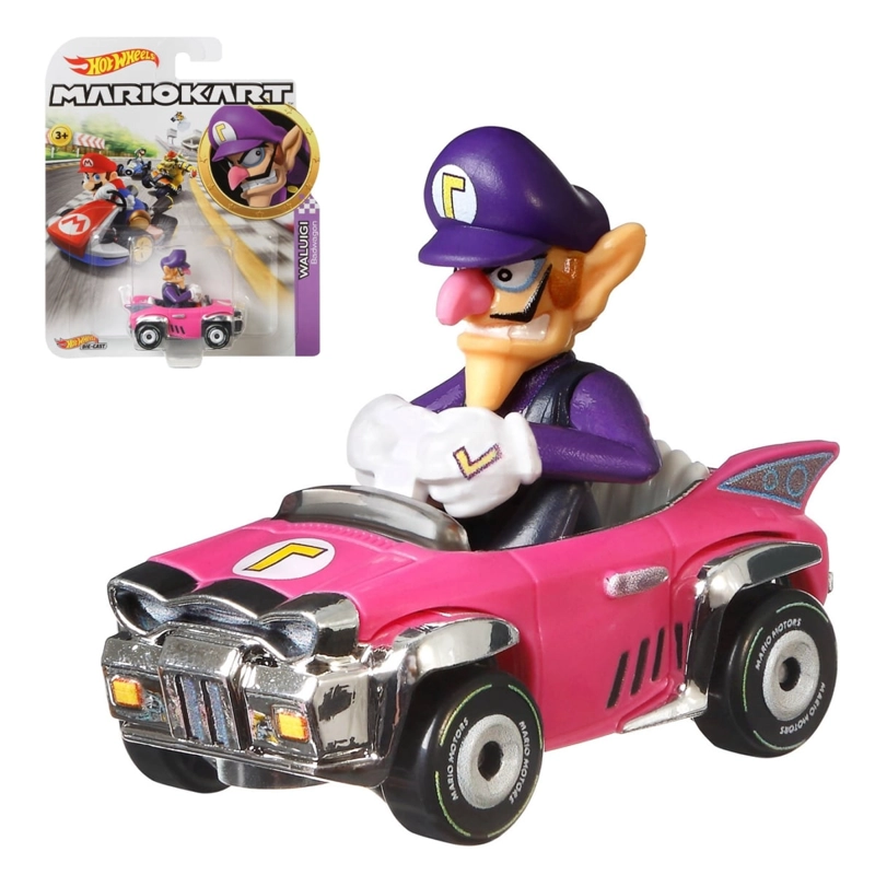 HOT WHEELS MARIO KART PERSONAJES ESCALA 1:64 - WALUIGI - 1