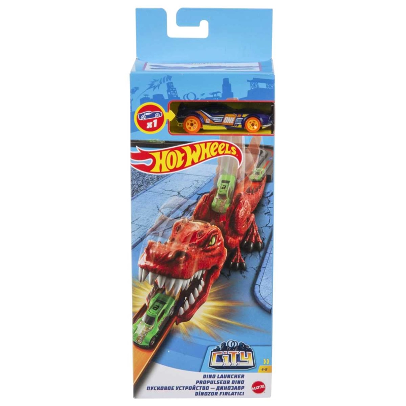 LANZADOR HOT WHEELS 1:64 NE MESIS DINO LAUNCHER - 6