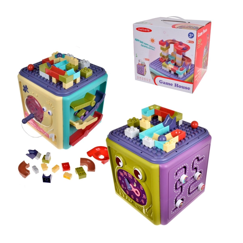 CUBO DIDACTICO DE 25X25X25 CMS CON 15 ACTIVIDADES Y BLOQUES - 1