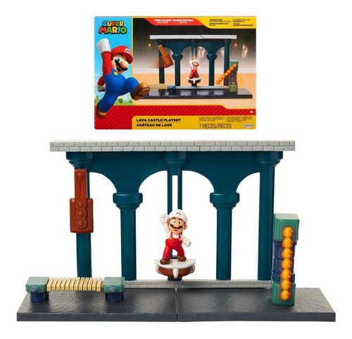 PLAYSET NINTENDO 6 CM CASTILLO DE LAVA - 1