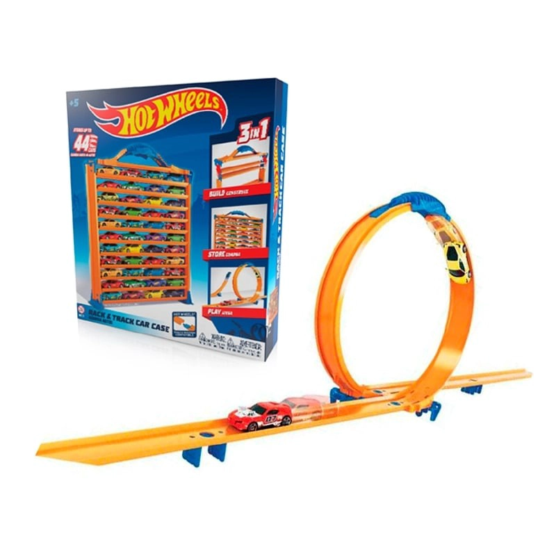 PISTA HOT WHEELS 3 EN 1 GUARDA AUTOS Y CONSTRUCCION - 3