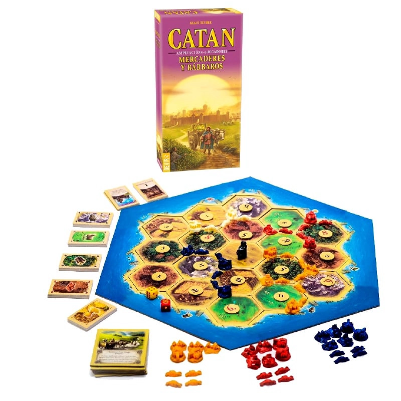 CATAN MERCADERES Y BARBAROS EXPANSION 5-6 JUGADORES - 1