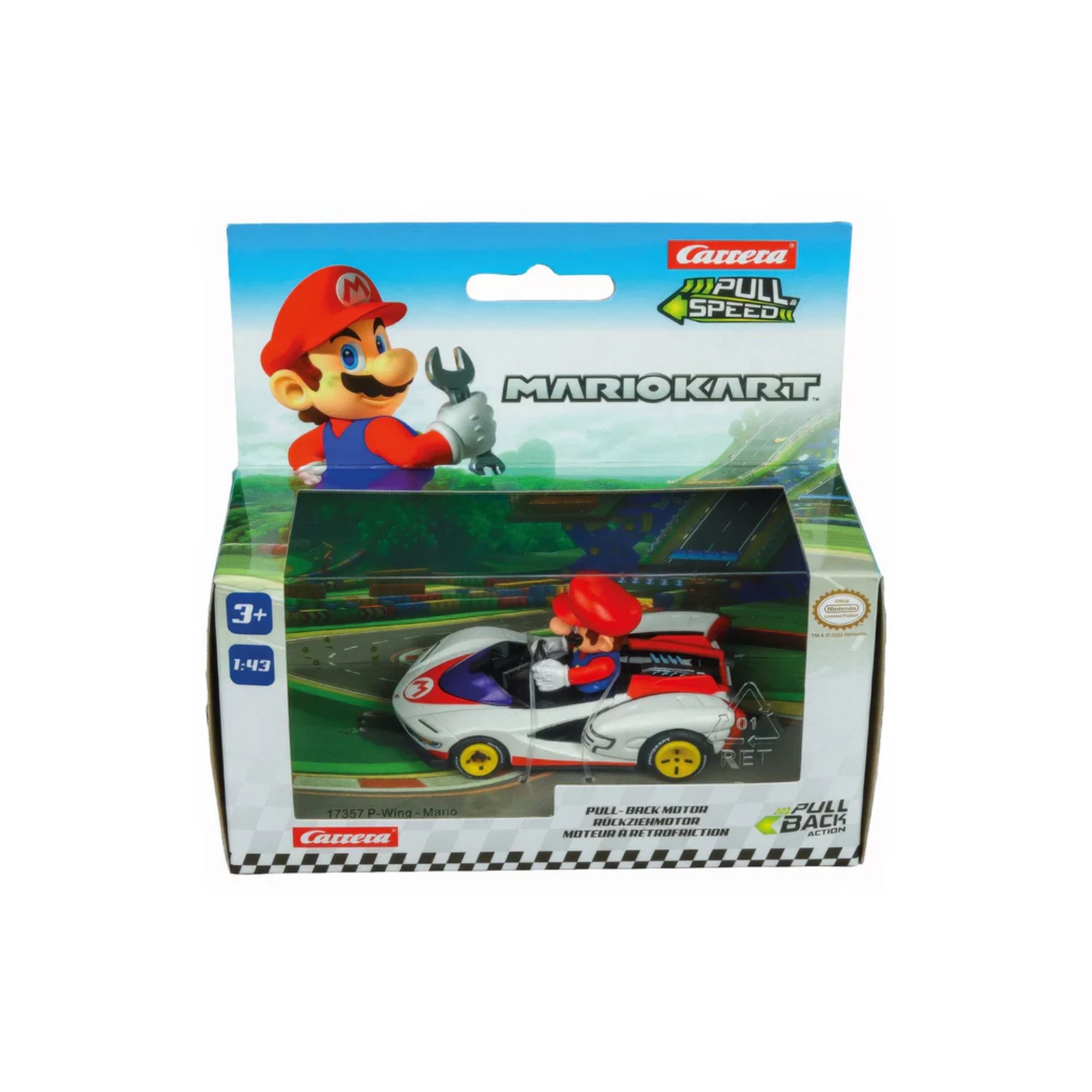 AUTO PULL BACK NINTENDO MARIO KART 8 ESCALA 1:43 - MARIO - 2