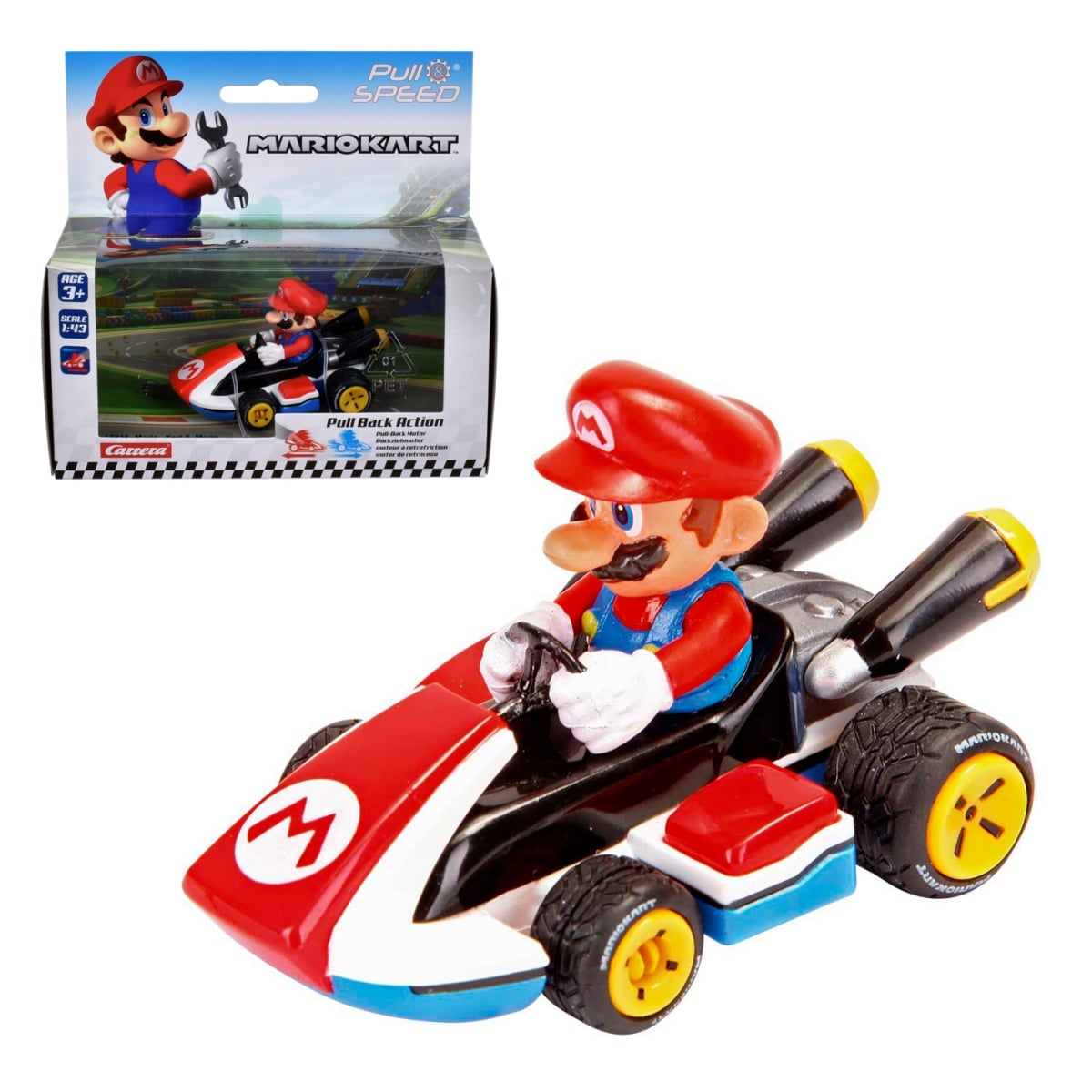 AUTO PULL BACK NINTENDO MARIO KART 8 ESCALA 1:43 - MARIO - 3