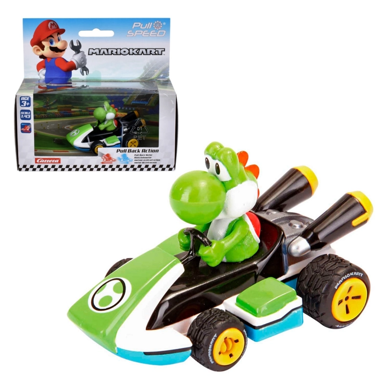 AUTO PULL BACK NINTENDO MARIO KART 8 ESCALA 1:43 - YOSHI - 2
