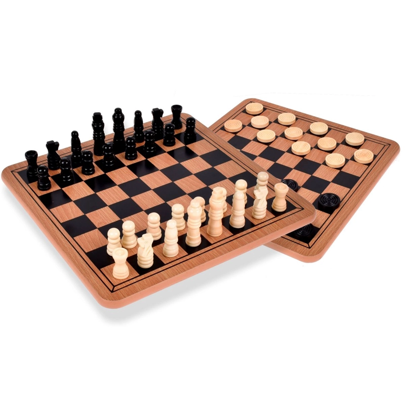 JUEGO DE MESA CLASICO 3 EN 1 MADERA - 2