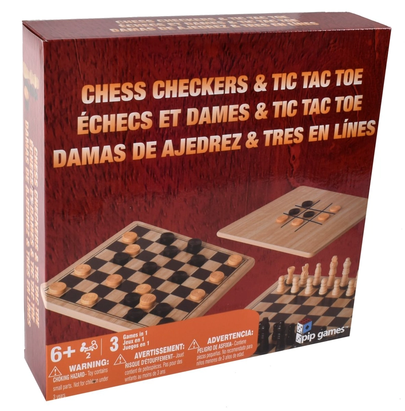 JUEGO DE MESA CLASICO 3 EN 1 MADERA - 4