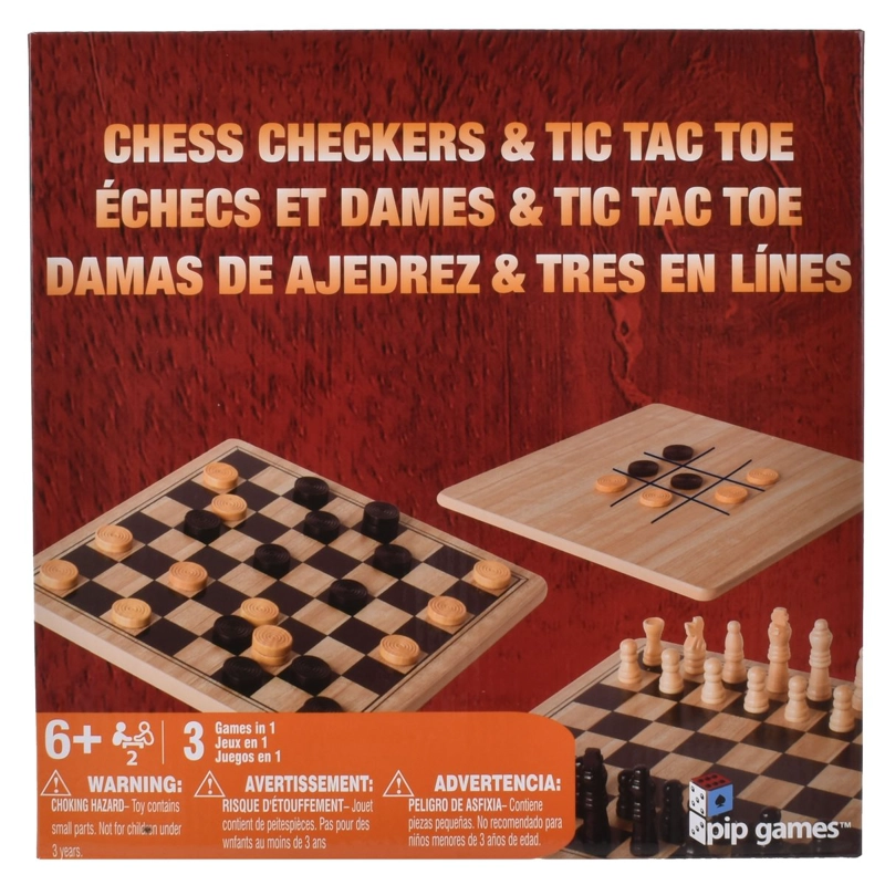JUEGO DE MESA CLASICO 3 EN 1 MADERA - 6