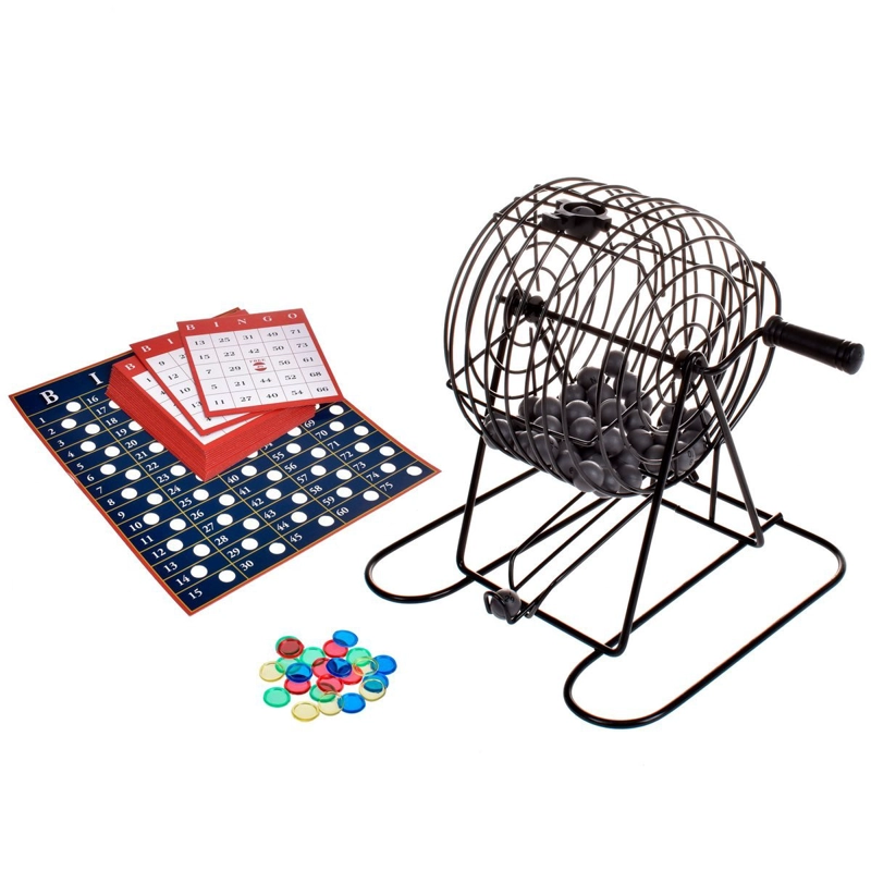JUEGO BINGO CON TOMBOLA METALICA - 1
