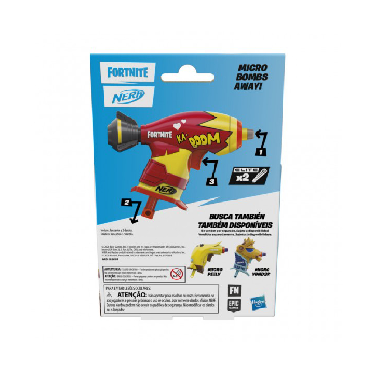 LANZADOR NERF MICROSHOTS FORTNITE HASBRO MICRO BOMBS AWAY - 5