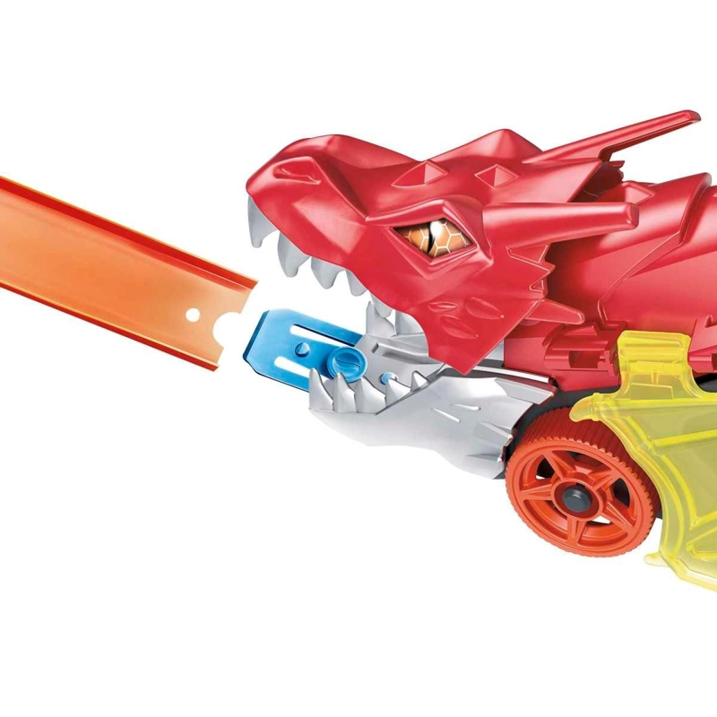 PISTA HOT WHEELS REMOLQUE DRAGON CON LANZADOR Y VEHICULO - 2