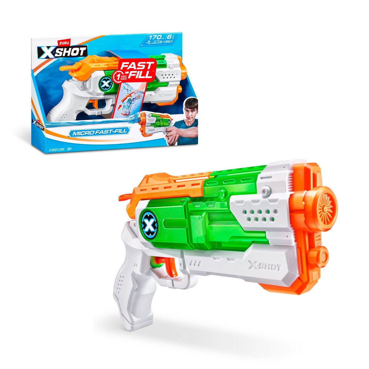 LANZA AGUA X-SHOT 170ML CON SISTEMA LLENADO RÁPIDO - 1