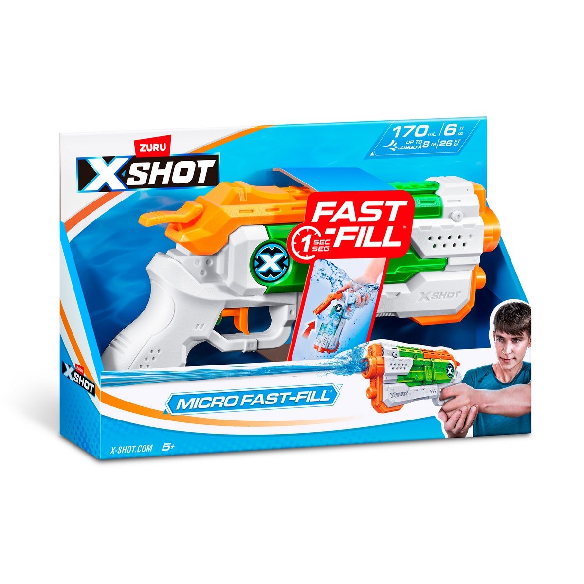 LANZA AGUA X-SHOT 170ML CON SISTEMA LLENADO RÁPIDO - 4