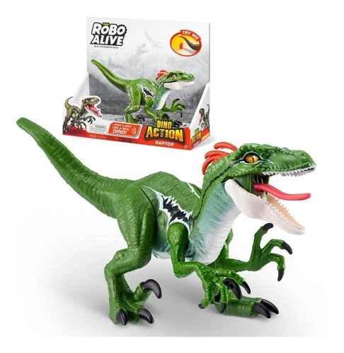 FIGURA DINOSAURIO RAPTOR ROBO ALIVE CON SONIDOS Y - 1