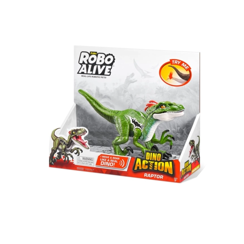 FIGURA DINOSAURIO RAPTOR ROBO ALIVE CON SONIDOS Y - 2