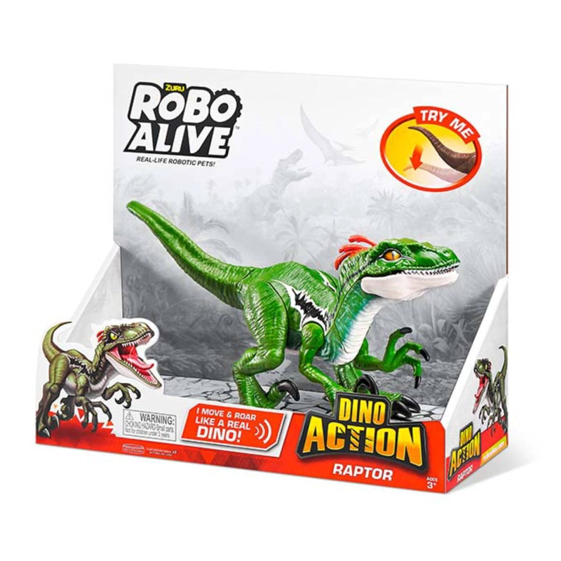 FIGURA DINOSAURIO RAPTOR ROBO ALIVE CON SONIDOS Y - 4