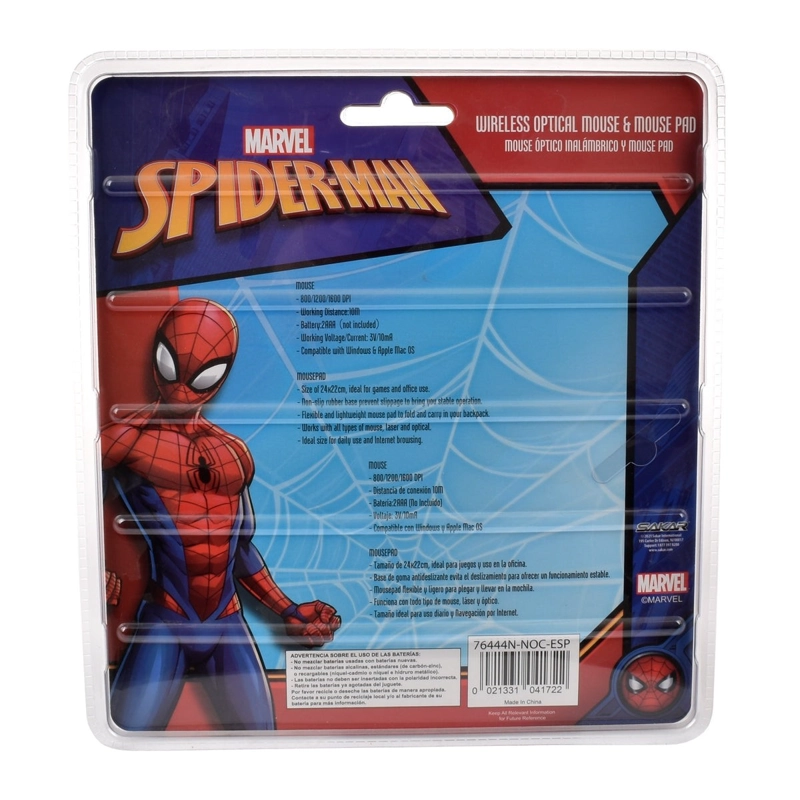 KIT MOUSE INALAMBRICO MARVEL + MOUSE PAD SPIDERMAN - 4
