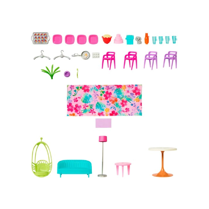 CASA DE MUÑECAS BARBIE CASA MALIBU 30 PIEZAS - 7