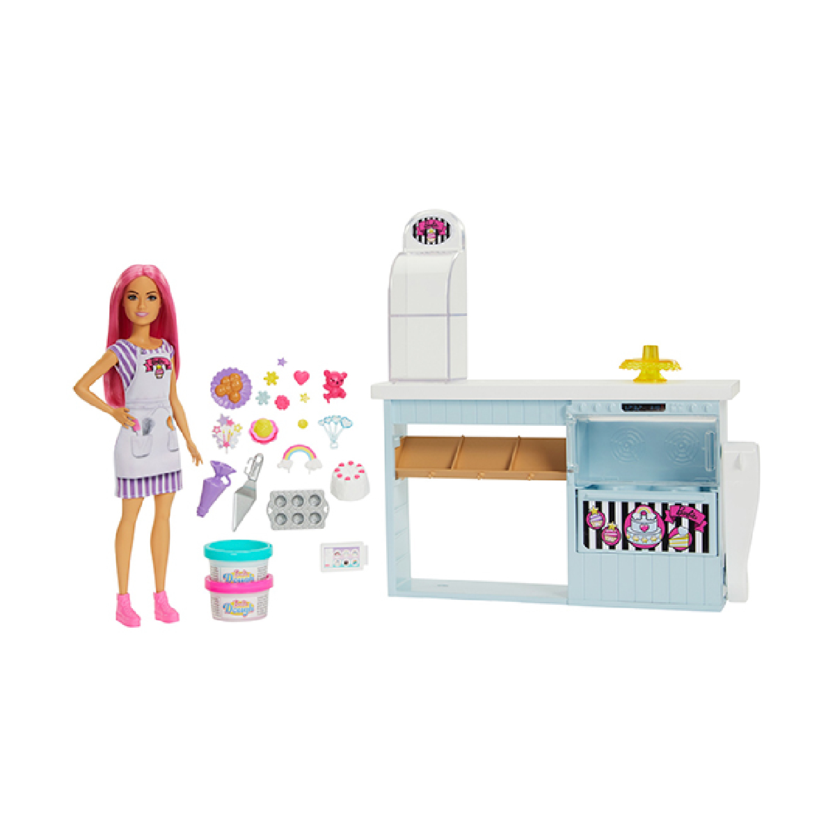 MUÑECA BARBIE MULTICOLOR SET DE REPOSTERÍA PARA DECORAR - 3