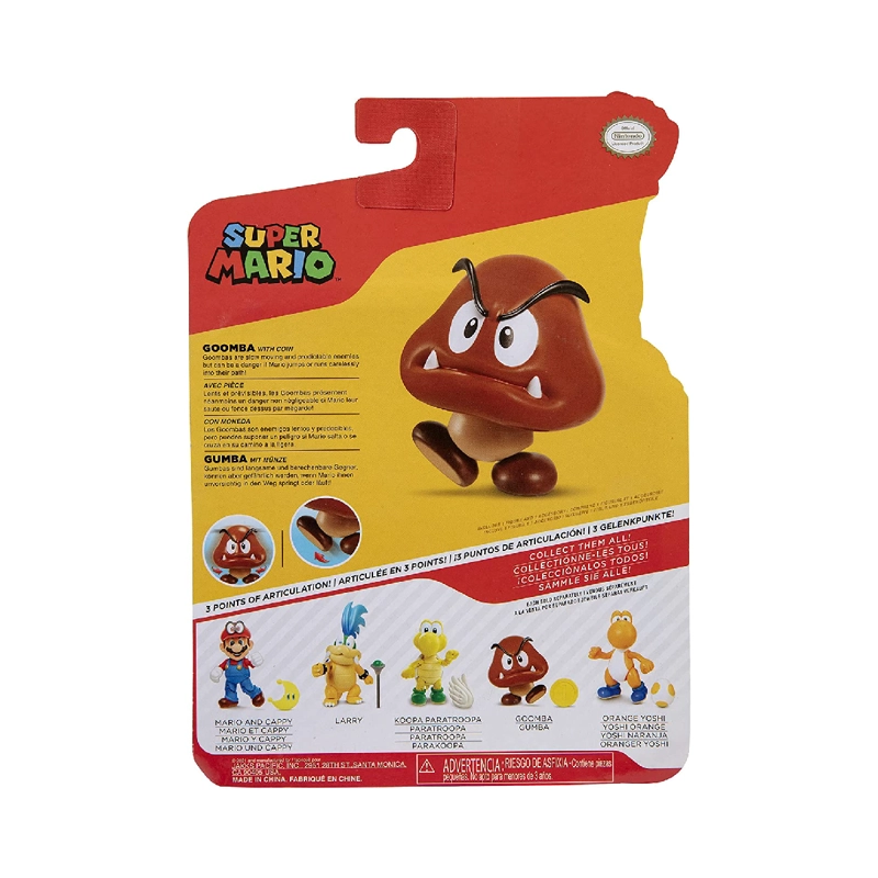 FIGURAS NINTENDO SUPER MARIO 10 CM - GOOMBA CON MONEDA - 9