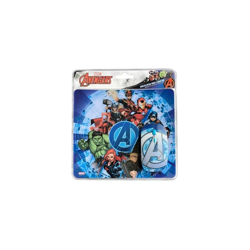 KIT MOUSE INALAMBRICO MARVEL Y MOUSE PAD AVENGERS - 1