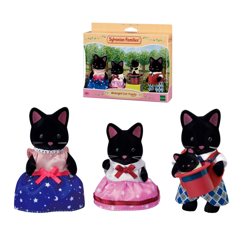 PLAYSET FIGURAS SYLVANIAN FAMILIES GATOS MEDIANOCHE