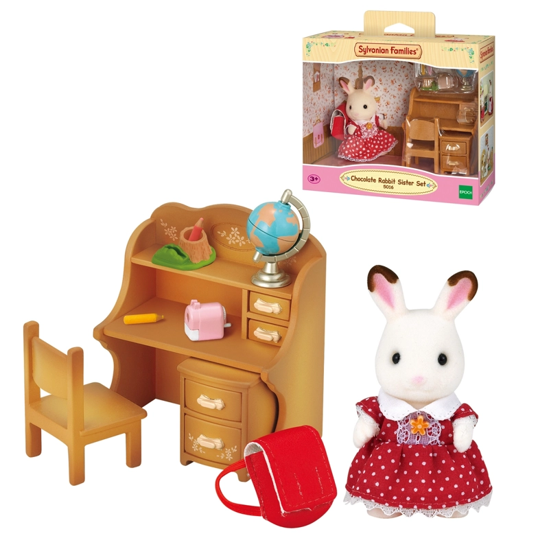 SET DE ESCRITORIO SYLVANIAN FAMILIES FREYA CONEJO CHOCOLATE - 1