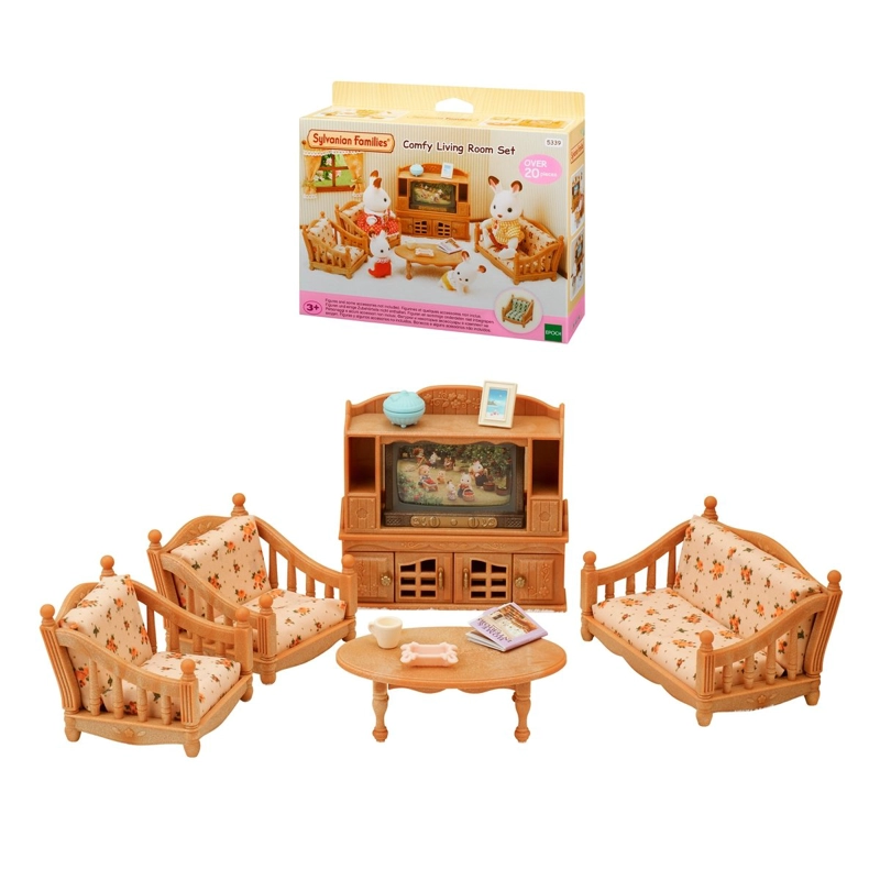 SET SALON HOGAR SYLVANIAN FAMILIES CON FIGURAS Y ACCESORIOS - 1