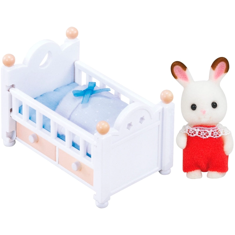SET DE CUNA CREMA CONEJO CHOCOLATE  SYLVANIAN FAMILIES - 1