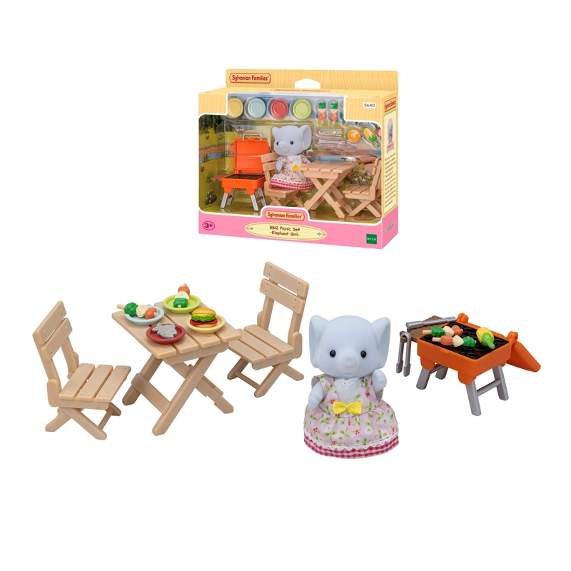 SET BARBACOA SYLVANIAN FAMILIES MIRIAM ELEFANTE FIGURAS - 4