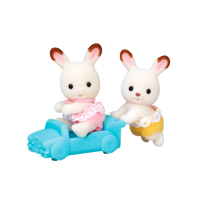 PLAYSET FIGURAS SYLVANIAN FAMILIES GEMELOS CONEJO CHOCOLATE - 1