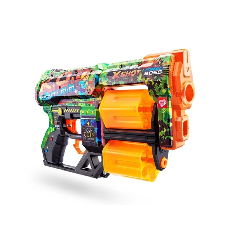 LANZA DARDOS X-SHOT DREAD SKINS CON 12 DARDOS K.O - 5