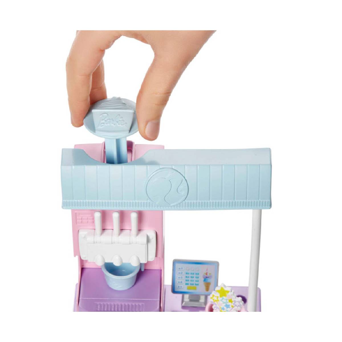 MUÑECA BARBIE SET HELADERIA CON ACCESORIOS Y VESTIDO - 2