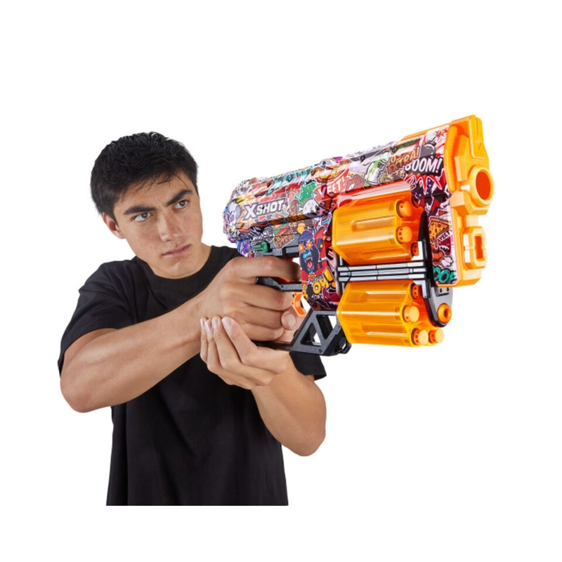LANZADOR DE DARDOS X SHOT DREAD SKINS CON 12 DARDOS - SKETCH - 3