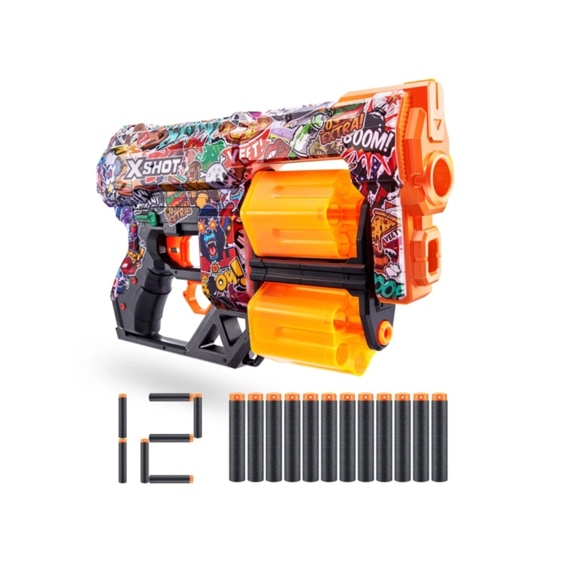LANZADOR DE DARDOS X SHOT DREAD SKINS CON 12 DARDOS - SKETCH - 7