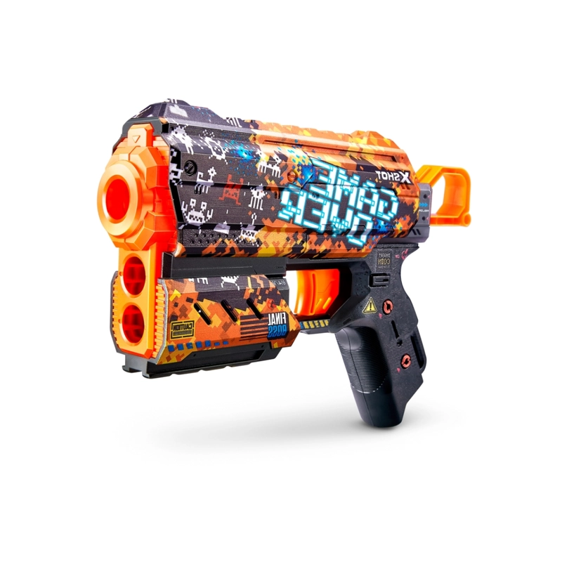 LANZA DARDOS X-SHOT FLUX SKINS CON 8 DARDOS GAME OVER - 1