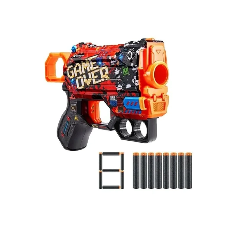 LANZA DARDOS X-SHOT FLUX SKINS CON 8 DARDOS GAME OVER - 6