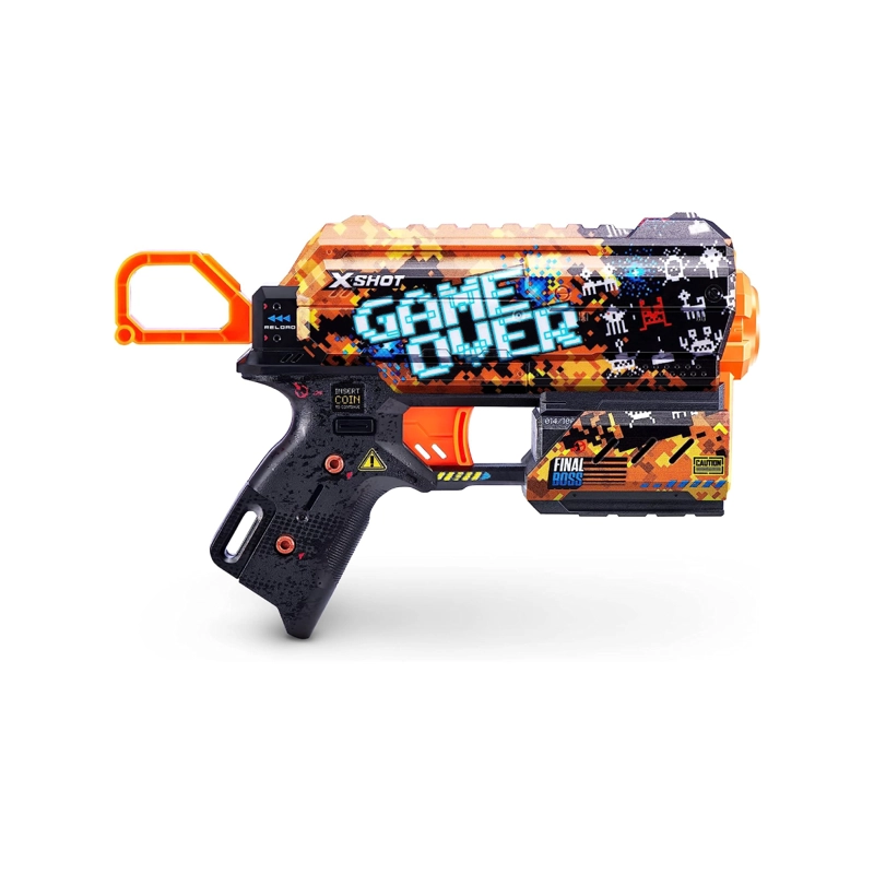 LANZA DARDOS X-SHOT FLUX SKINS CON 8 DARDOS GAME OVER - 7
