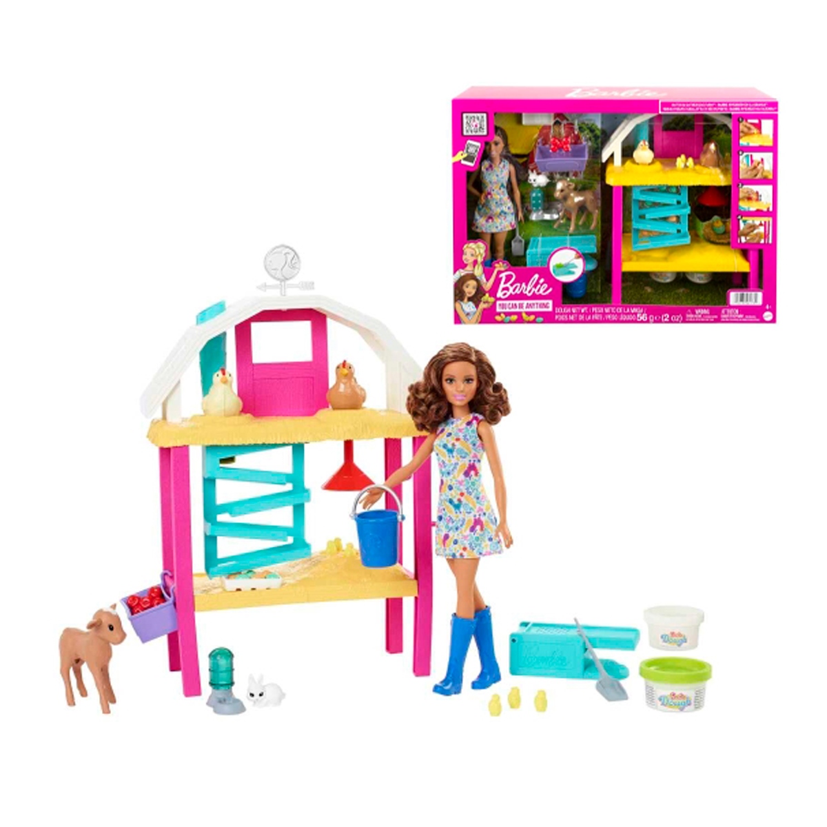 MUÑECA BARBIE MULTICOLOR SET DE DIVERSIÓN EN LA GRANJA - 1