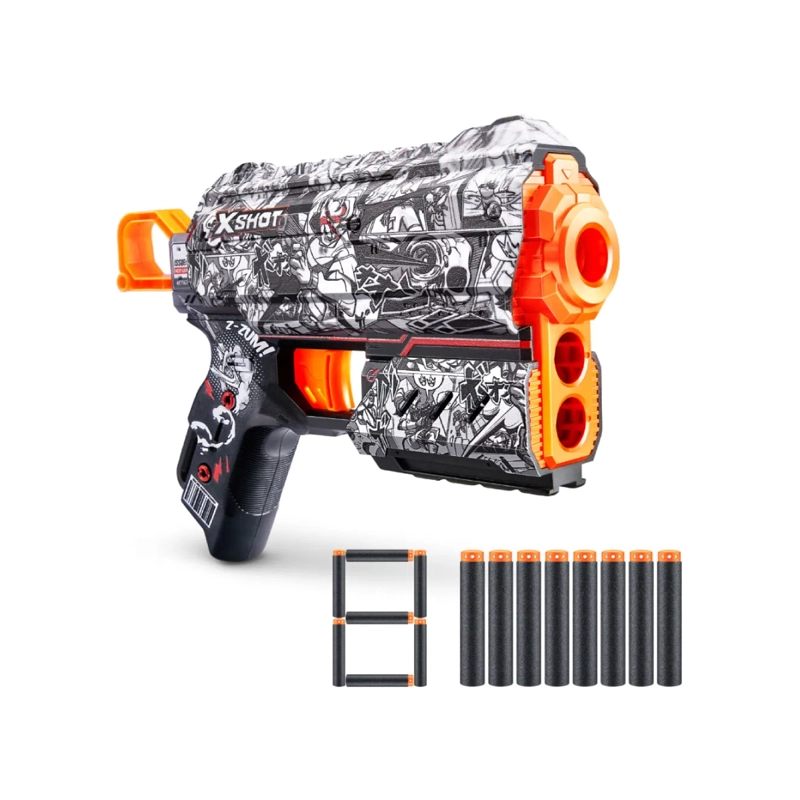 LANZA DARDOS X-SHOT FLUX SKINS CON 8 DARDOS ILLUSTRATE - 4