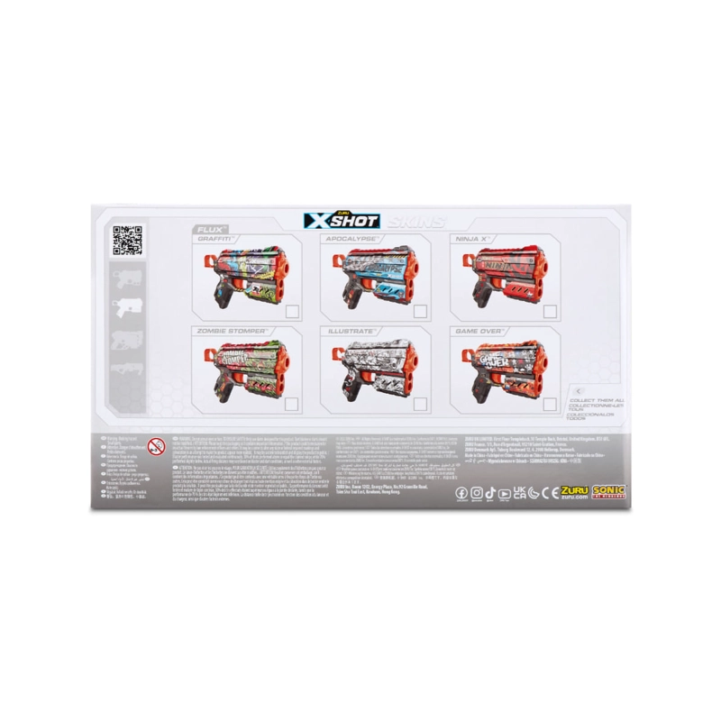 LANZA DARDOS X-SHOT FLUX SKINS CON 8 DARDOS ILLUSTRATE - 9