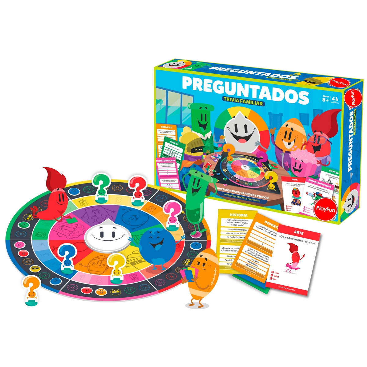 JUEGO DE MESA PLAY FUN PREGUNTADOS FAMILIAR PREGUNTAS - 1