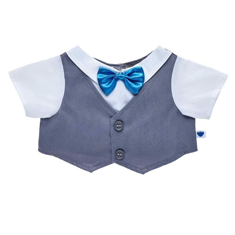 CHALECO BUILD A BEAR CELESTE PARA PELUCHE - 1